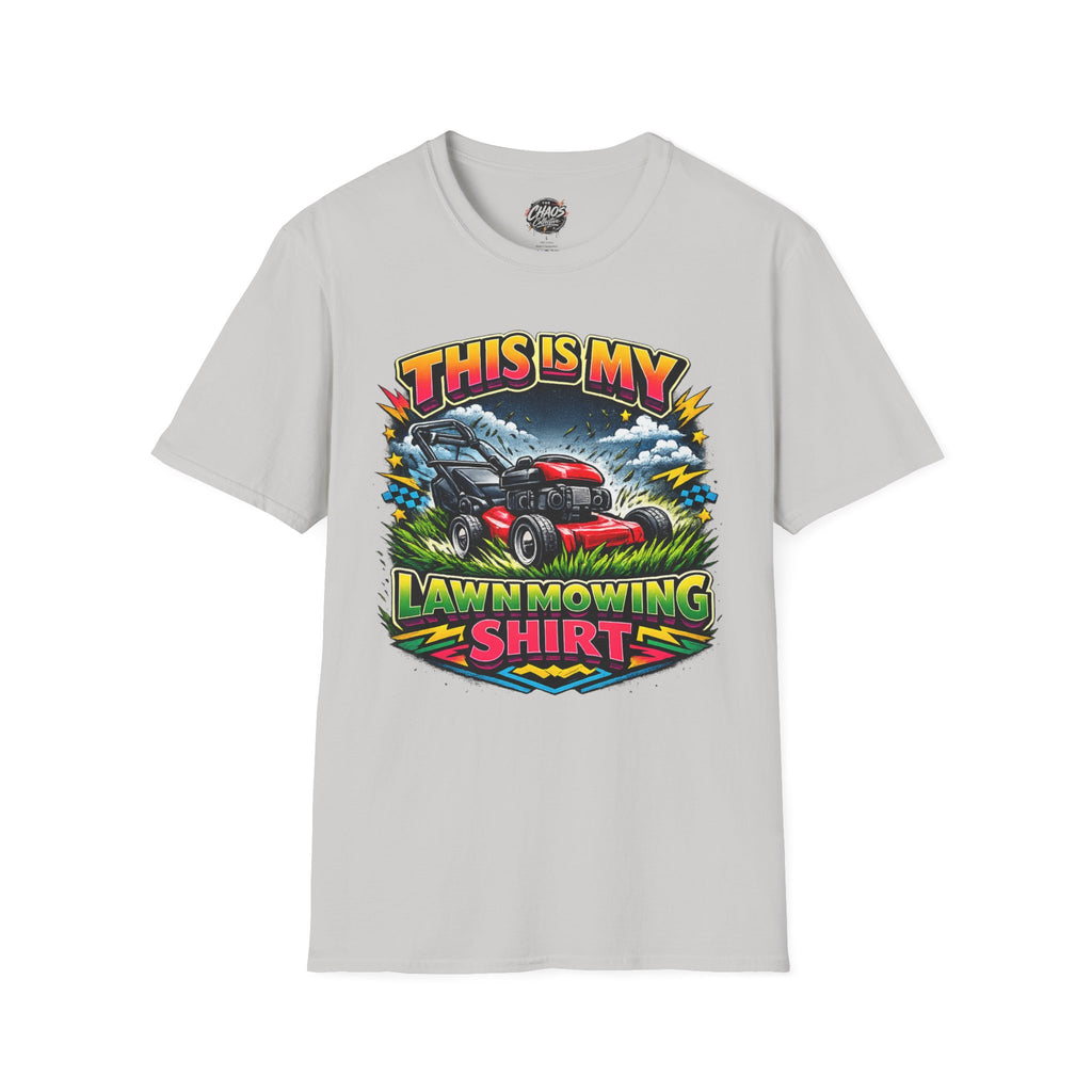 Lawn Mowing T-Shirt — "This Is My Lawn Mowing Shirt" Graphic Tee for Gardeners