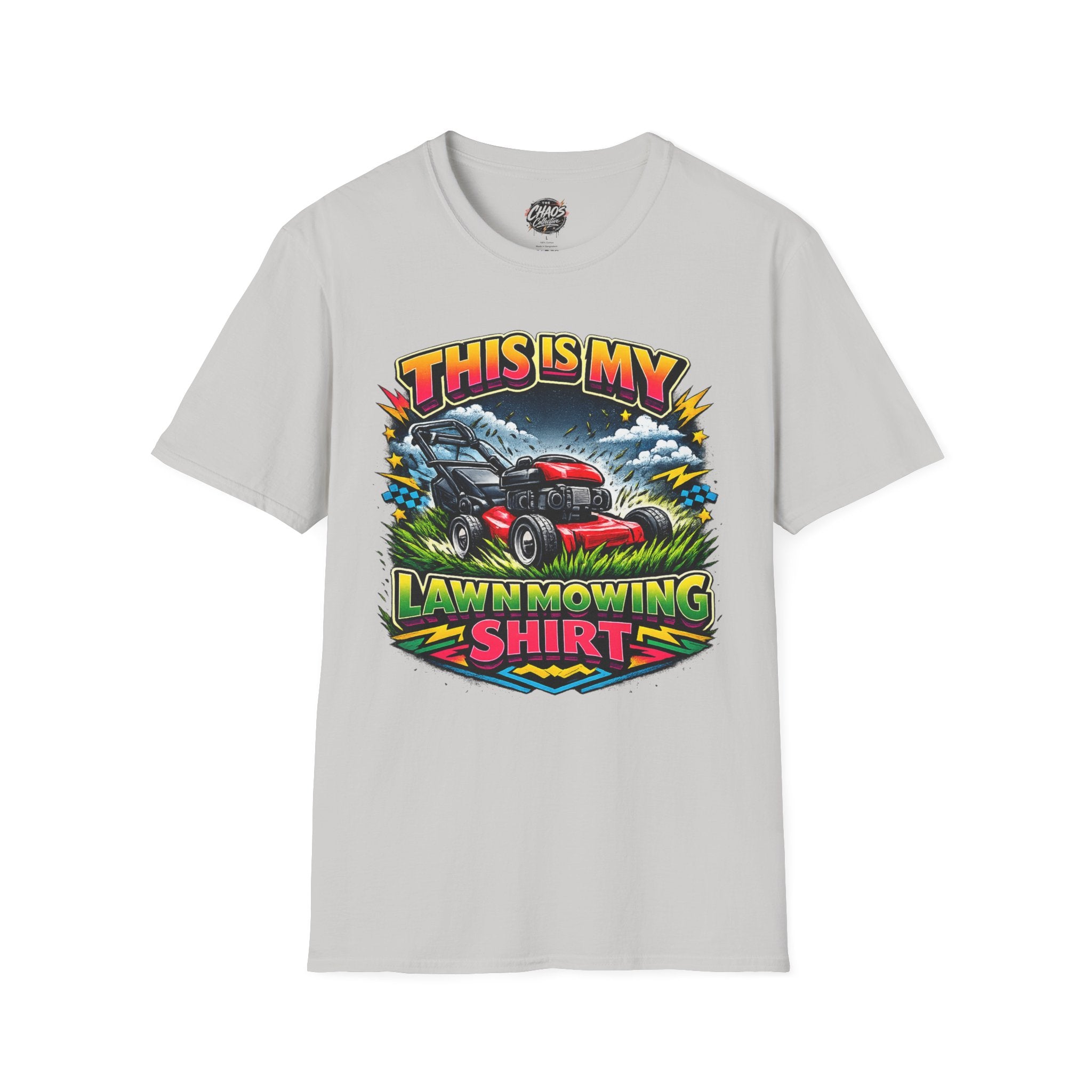 Lawn Mowing T-Shirt — "This Is My Lawn Mowing Shirt" Graphic Tee for Gardeners