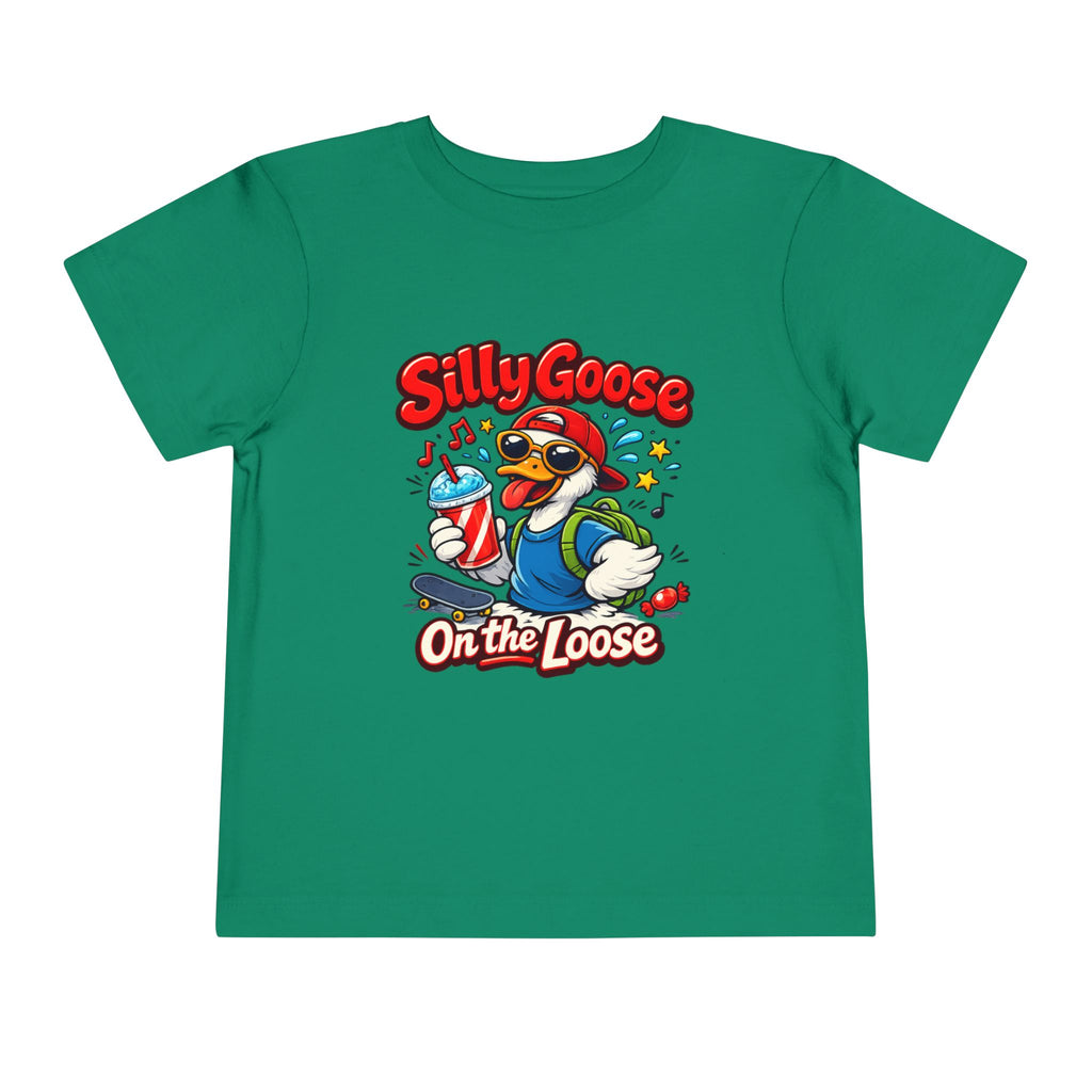Silly Goose Toddler Tee — Silly Goose On the Loose Cute Cartoon Kids Shirt