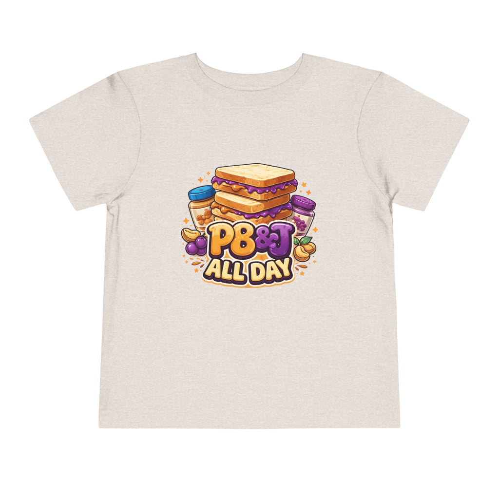 Toddler Tee - PB&J All Day Peanut Butter Sandwich Graphic