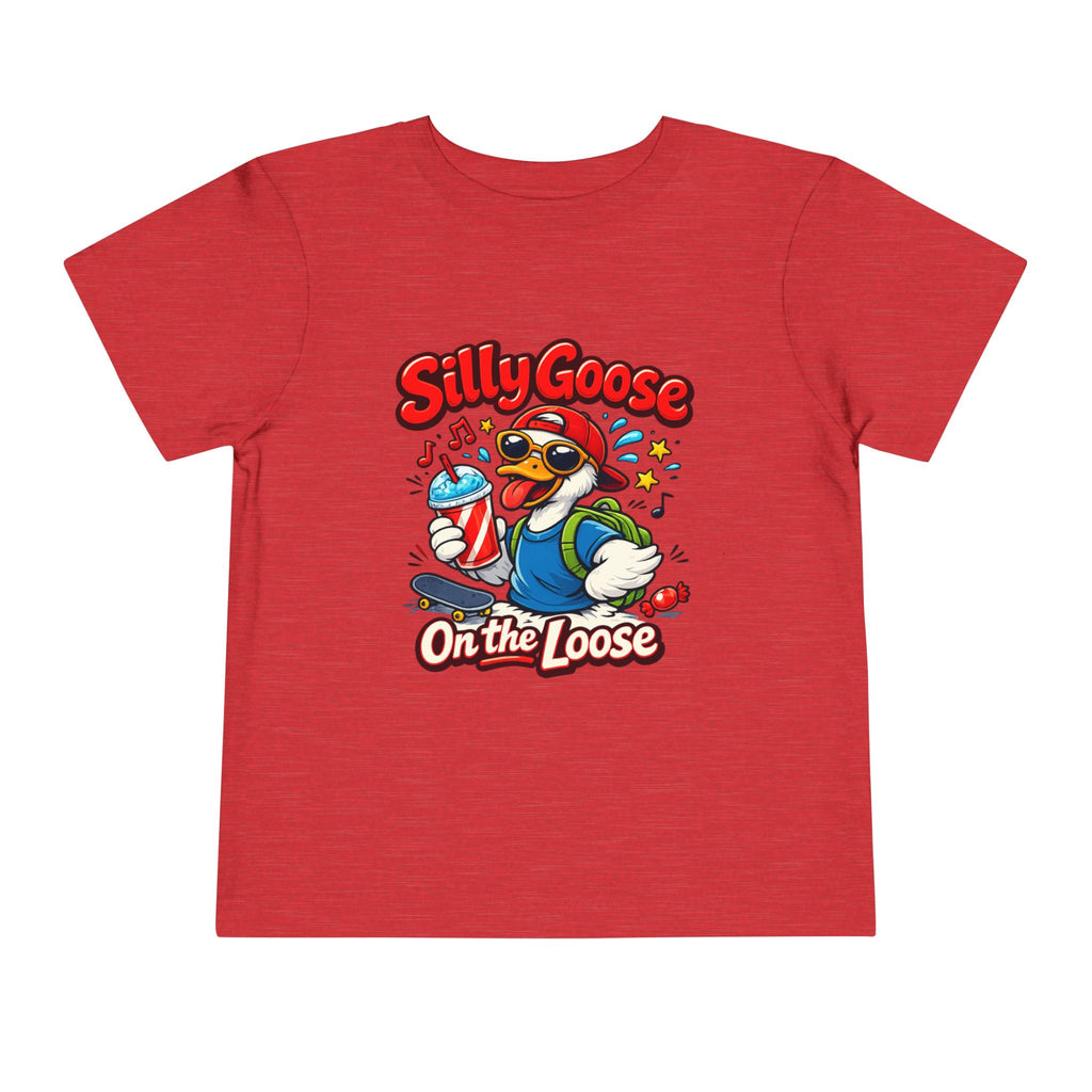 Silly Goose Toddler Tee — Silly Goose On the Loose Cute Cartoon Kids Shirt