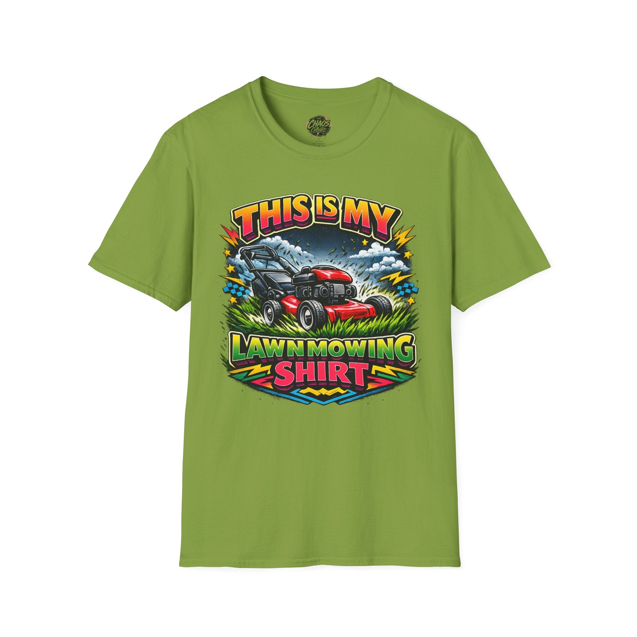Lawn Mowing T-Shirt — "This Is My Lawn Mowing Shirt" Graphic Tee for Gardeners