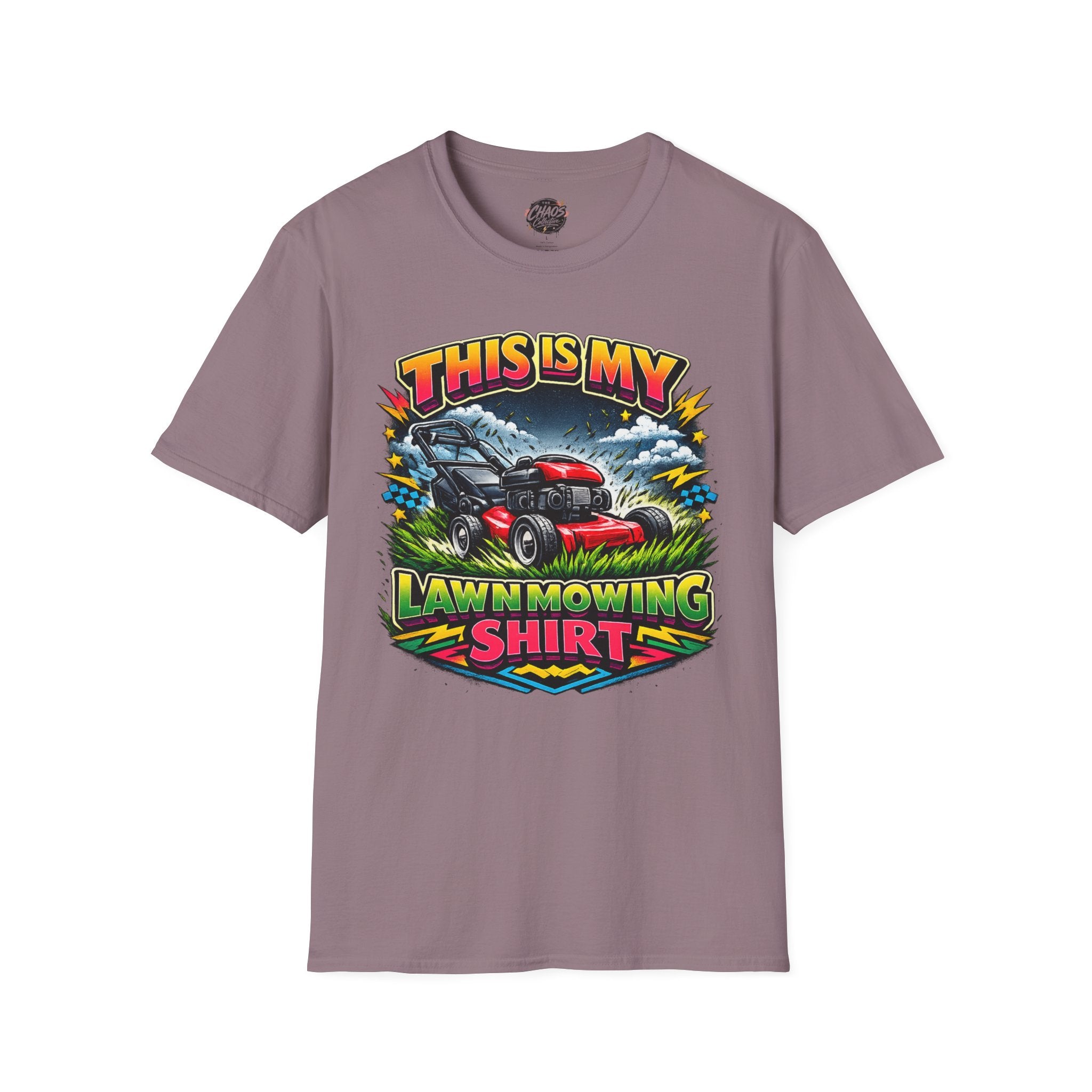 Lawn Mowing T-Shirt — "This Is My Lawn Mowing Shirt" Graphic Tee for Gardeners