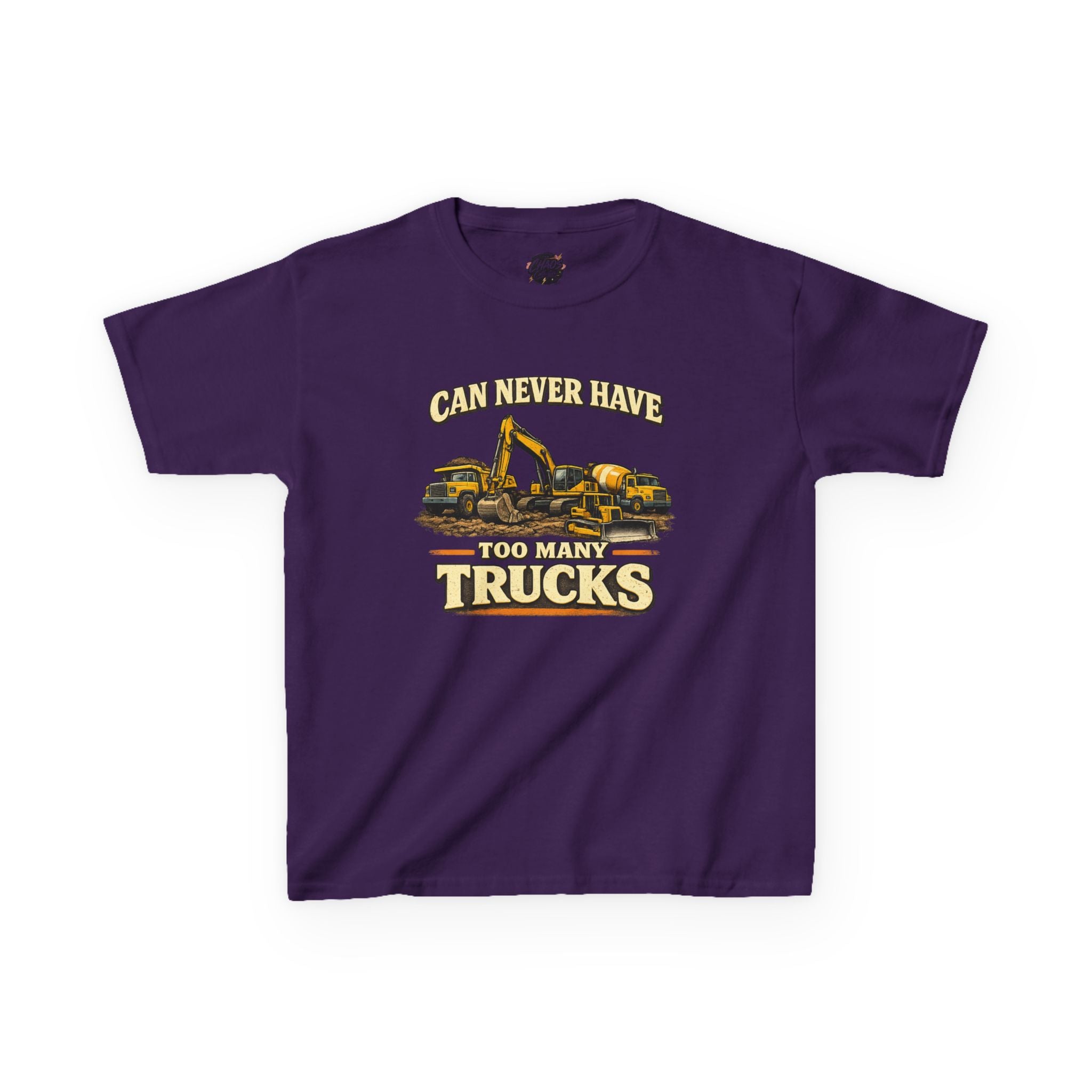 Vintage Construction Trucks Shirt for Boys – Can Never Have Too Many Trucks – Toddler Dump Truck Excavator Tee – Cute Kids Truck Shirt Gift