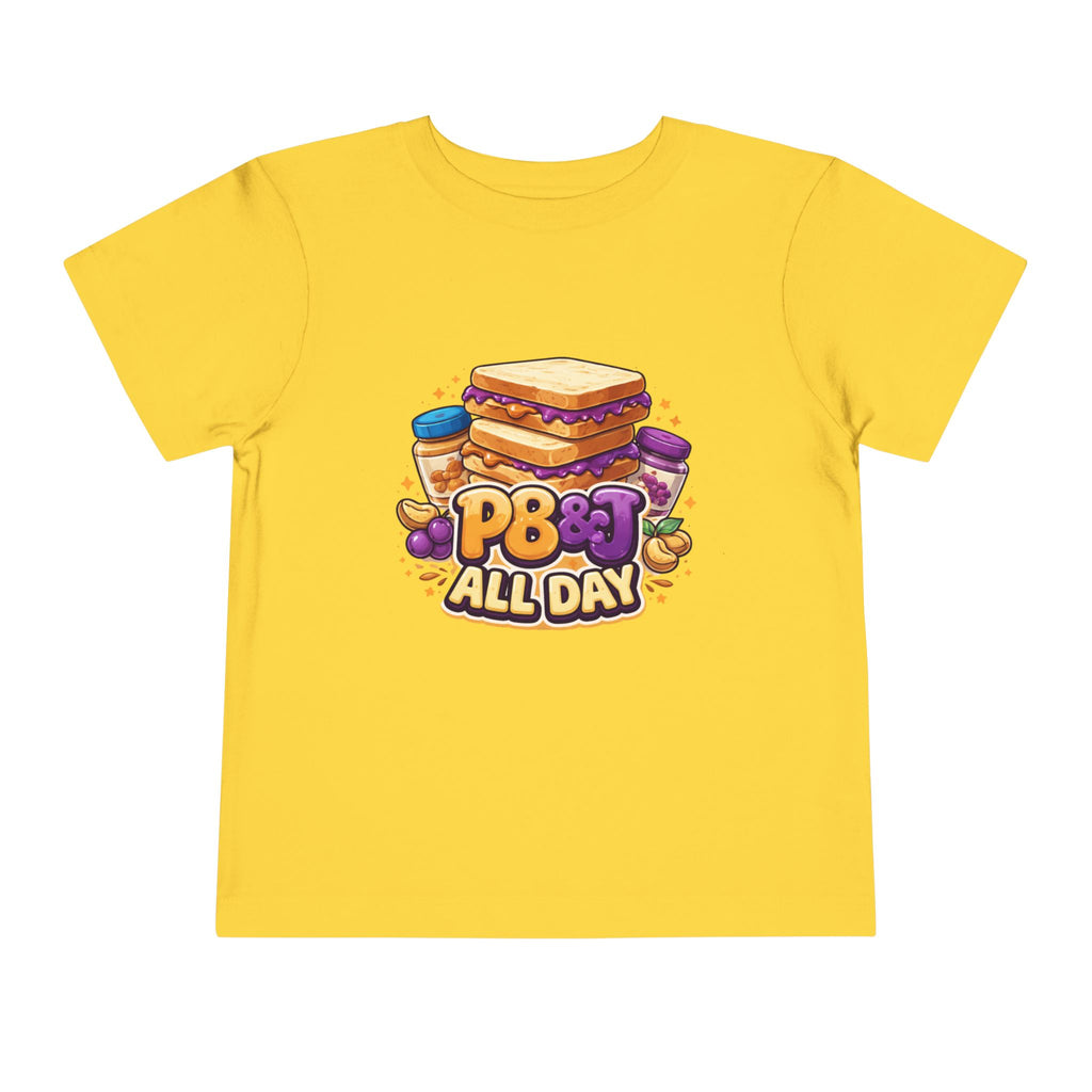 Toddler Tee - PB&J All Day Peanut Butter Sandwich Graphic