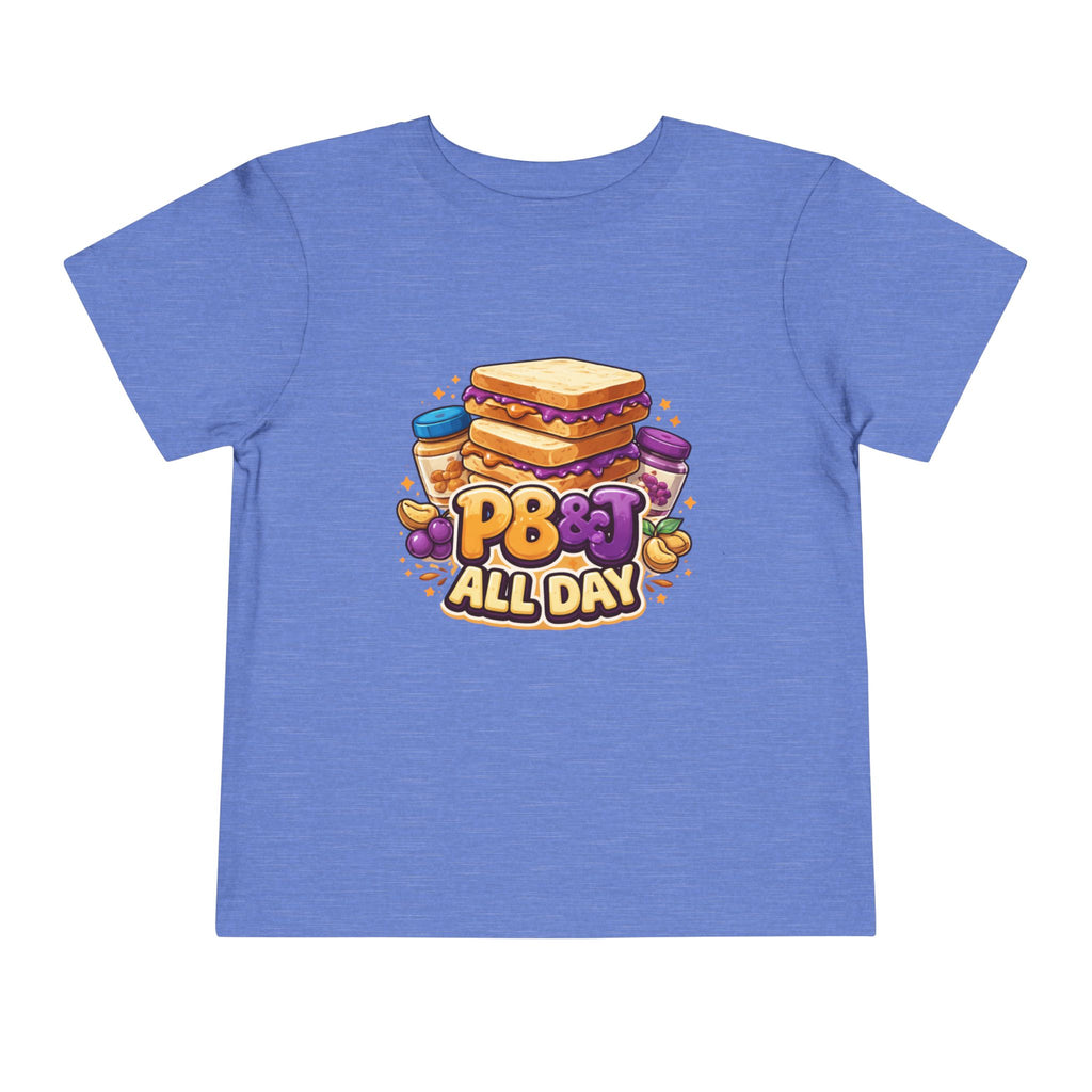 Toddler Tee - PB&J All Day Peanut Butter Sandwich Graphic