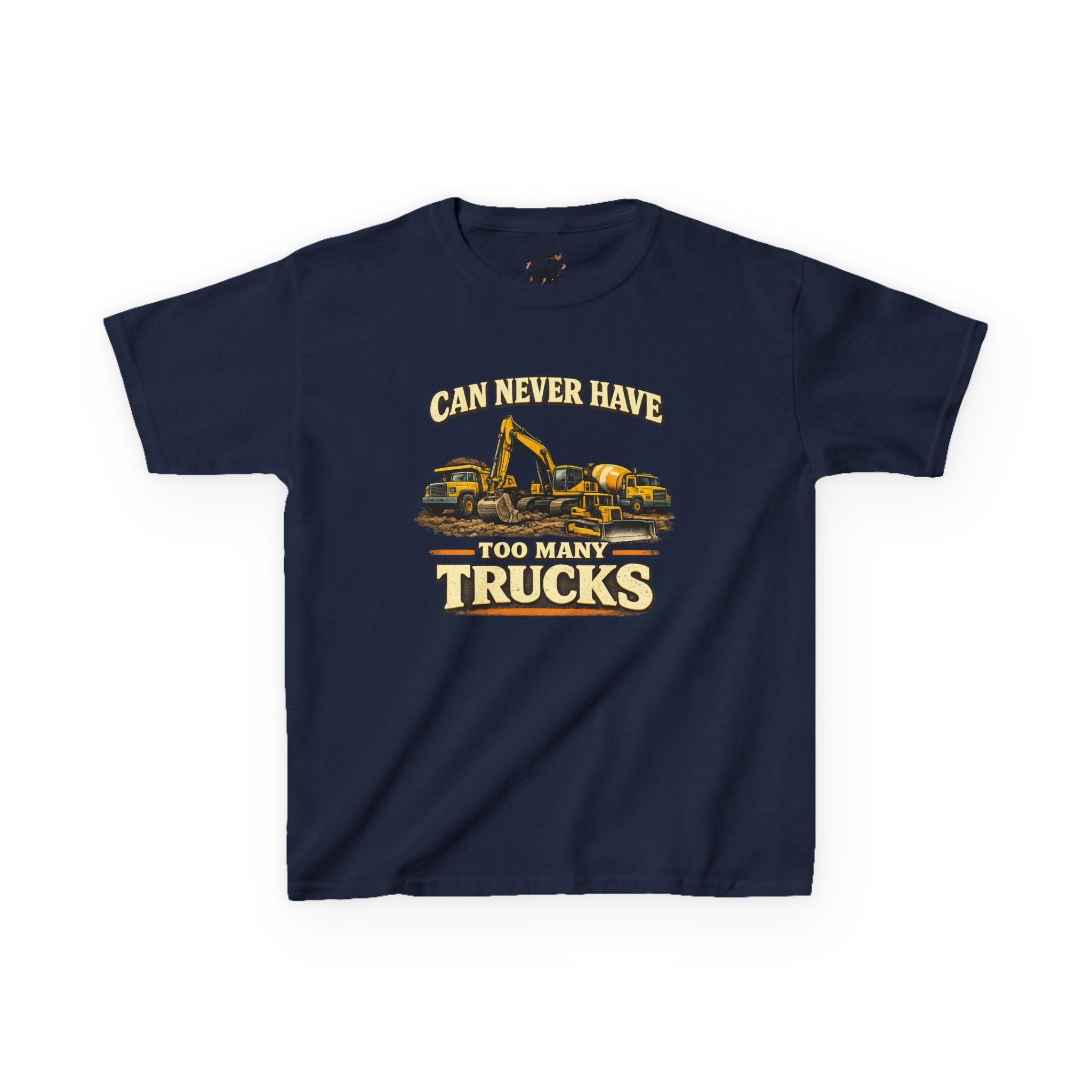 Vintage Construction Trucks Shirt for Boys – Can Never Have Too Many Trucks – Toddler Dump Truck Excavator Tee – Cute Kids Truck Shirt Gift