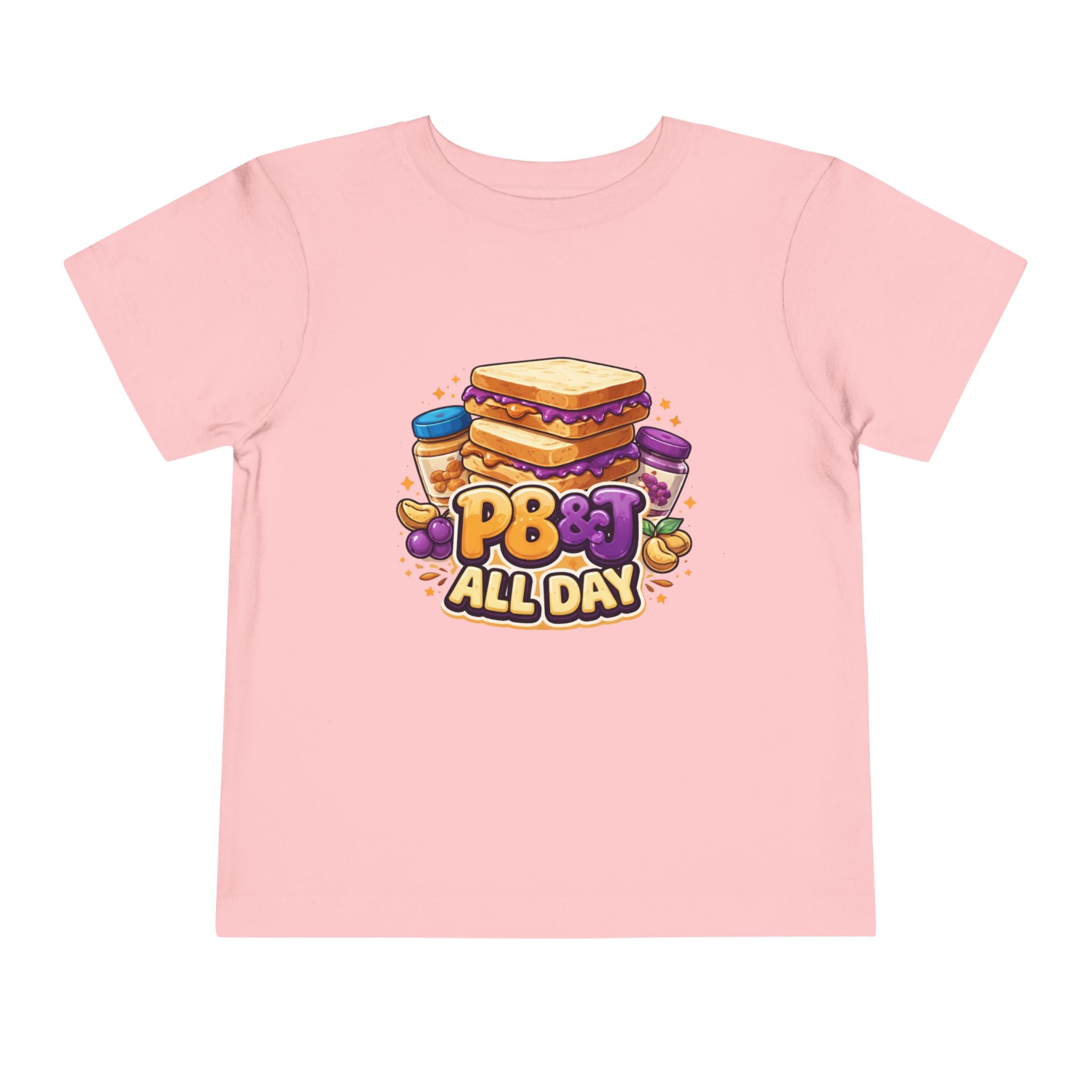 Toddler Tee - PB&J All Day Peanut Butter Sandwich Graphic