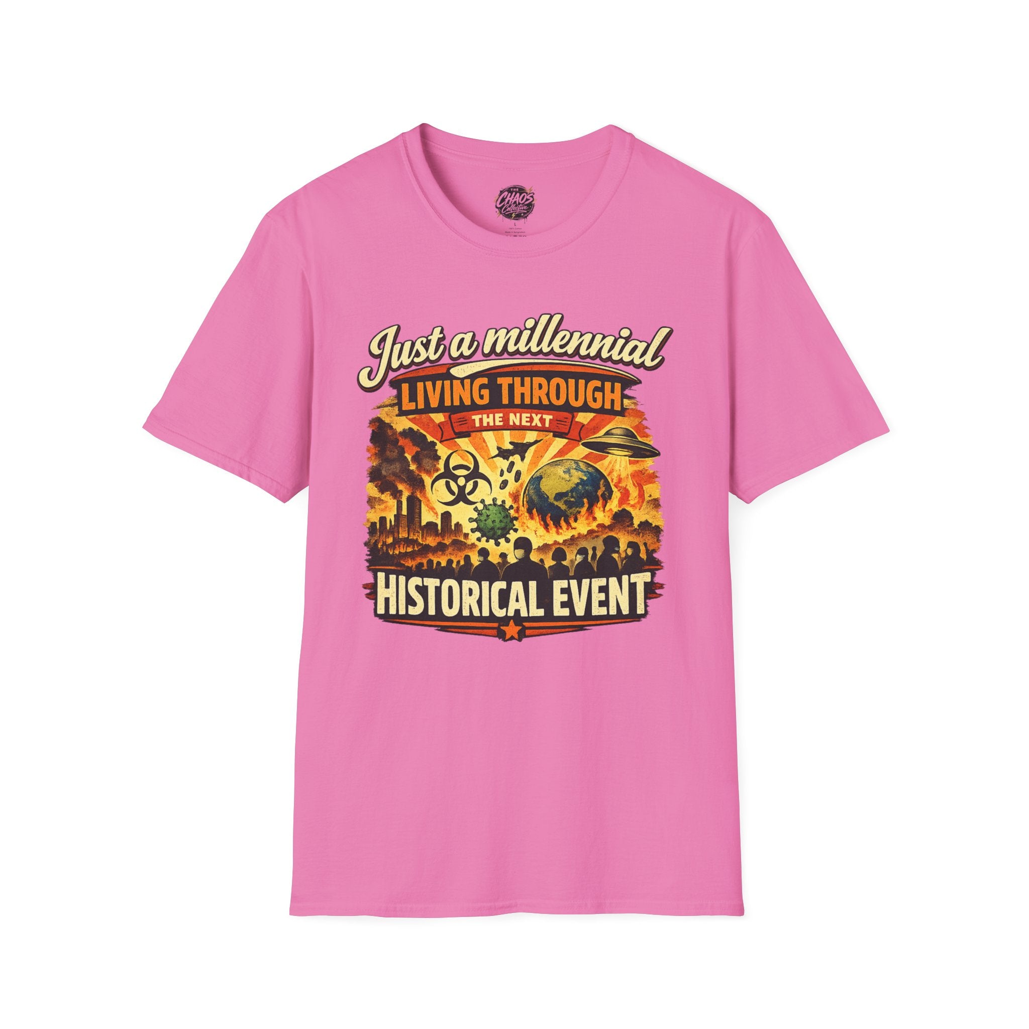 Men's Just a Millennial Living Through the Next Historical Event Shirt, Funny Millennial T-Shirt, Relatable Humor Tee