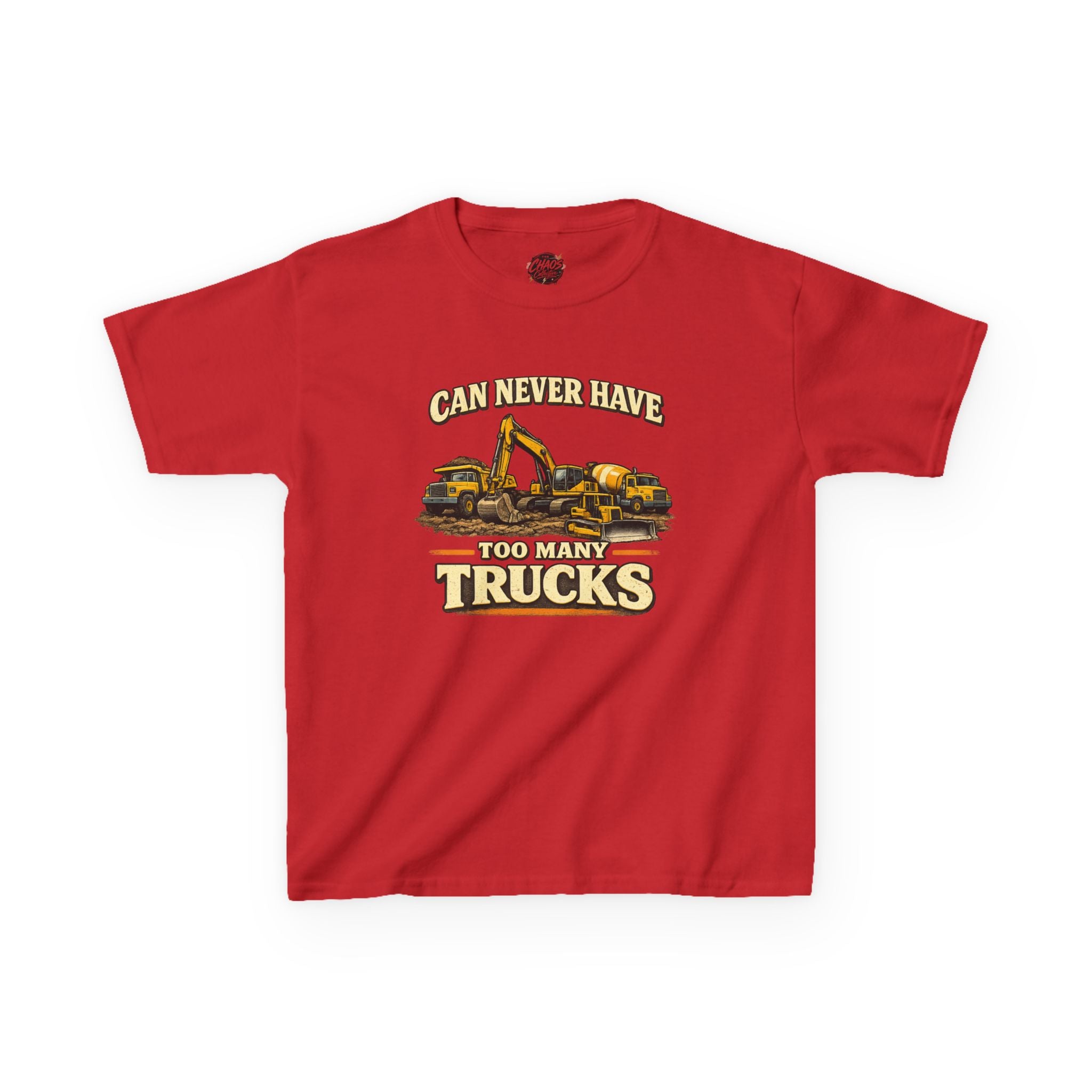 Vintage Construction Trucks Shirt for Boys – Can Never Have Too Many Trucks – Toddler Dump Truck Excavator Tee – Cute Kids Truck Shirt Gift