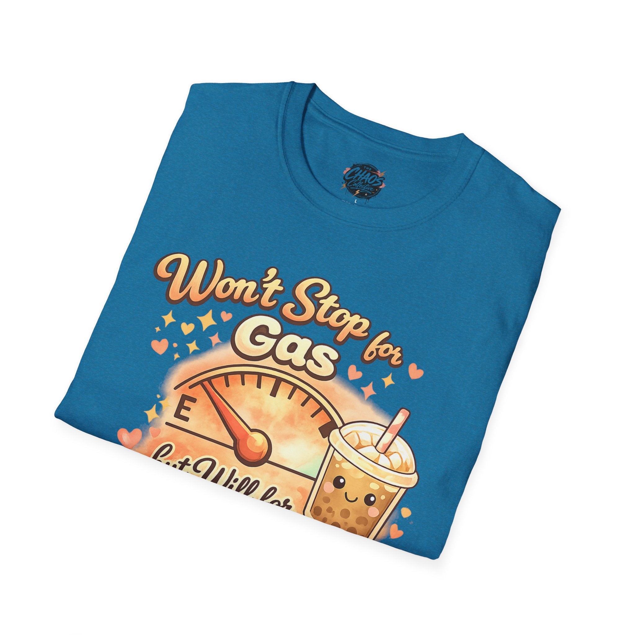 Won’t Stop for Gas but Will for Iced Coffee Shirt | Cute Coffee Lover Graphic Tee | Funny Caffeine Shirt | Cute Girly Coffee Lover Shirt