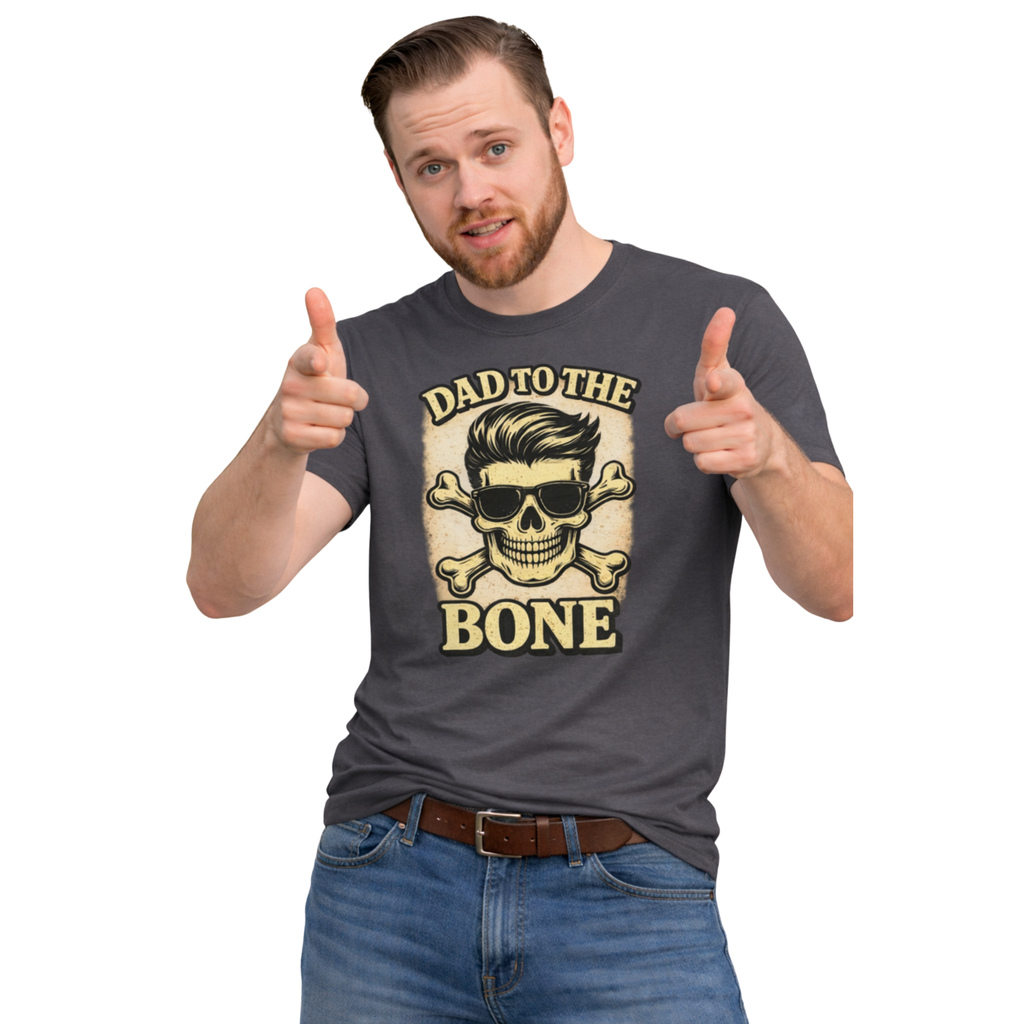 Dad To The Bone Shirt – Funny Dad Skull T-Shirt, Retro Dad Graphic Tee, Cool Dad Gift, Father’s Day Dad Shirt