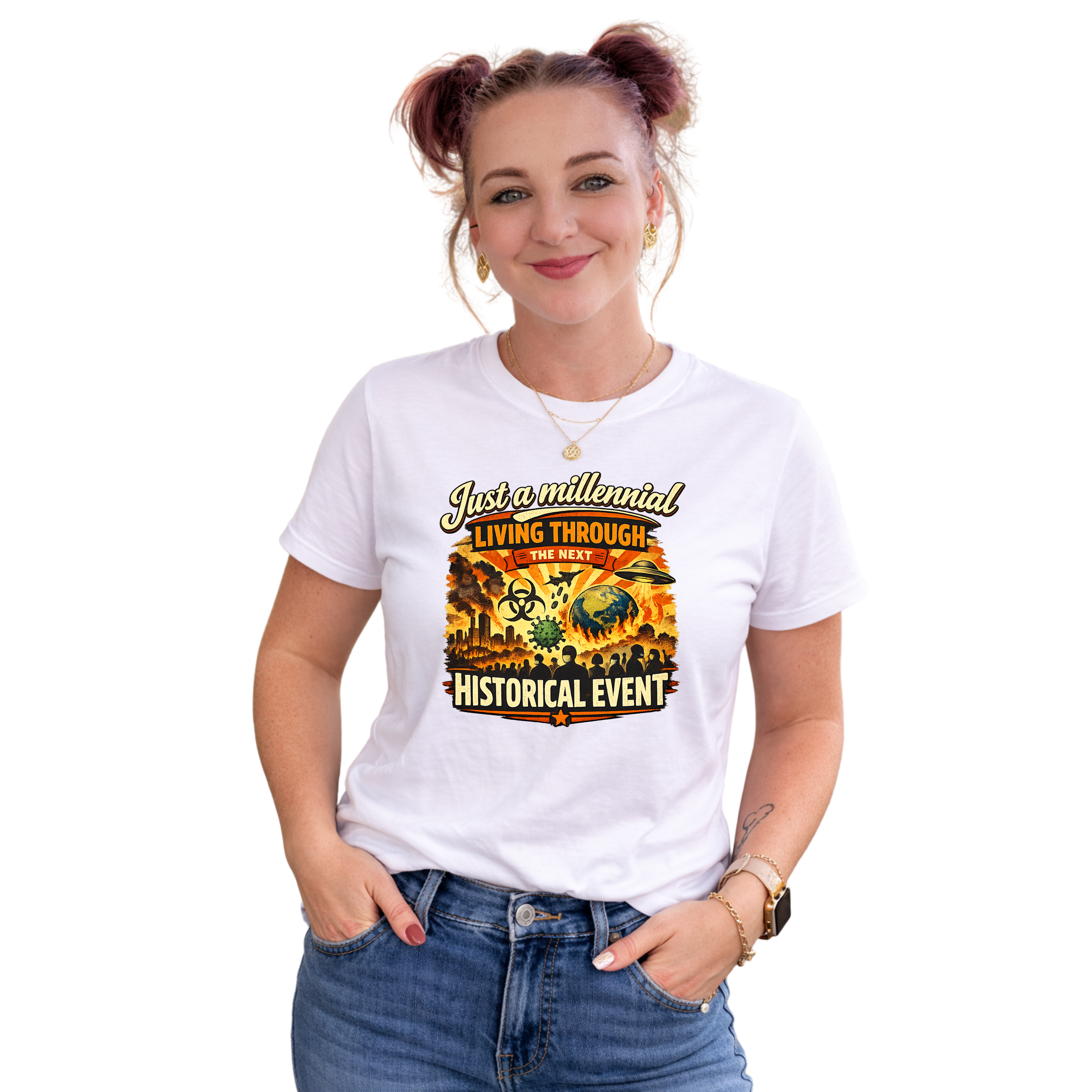 Just a Millennial Living Through the Next Historical Event Shirt, Funny Millennial T-Shirt, Relatable Humor Tee