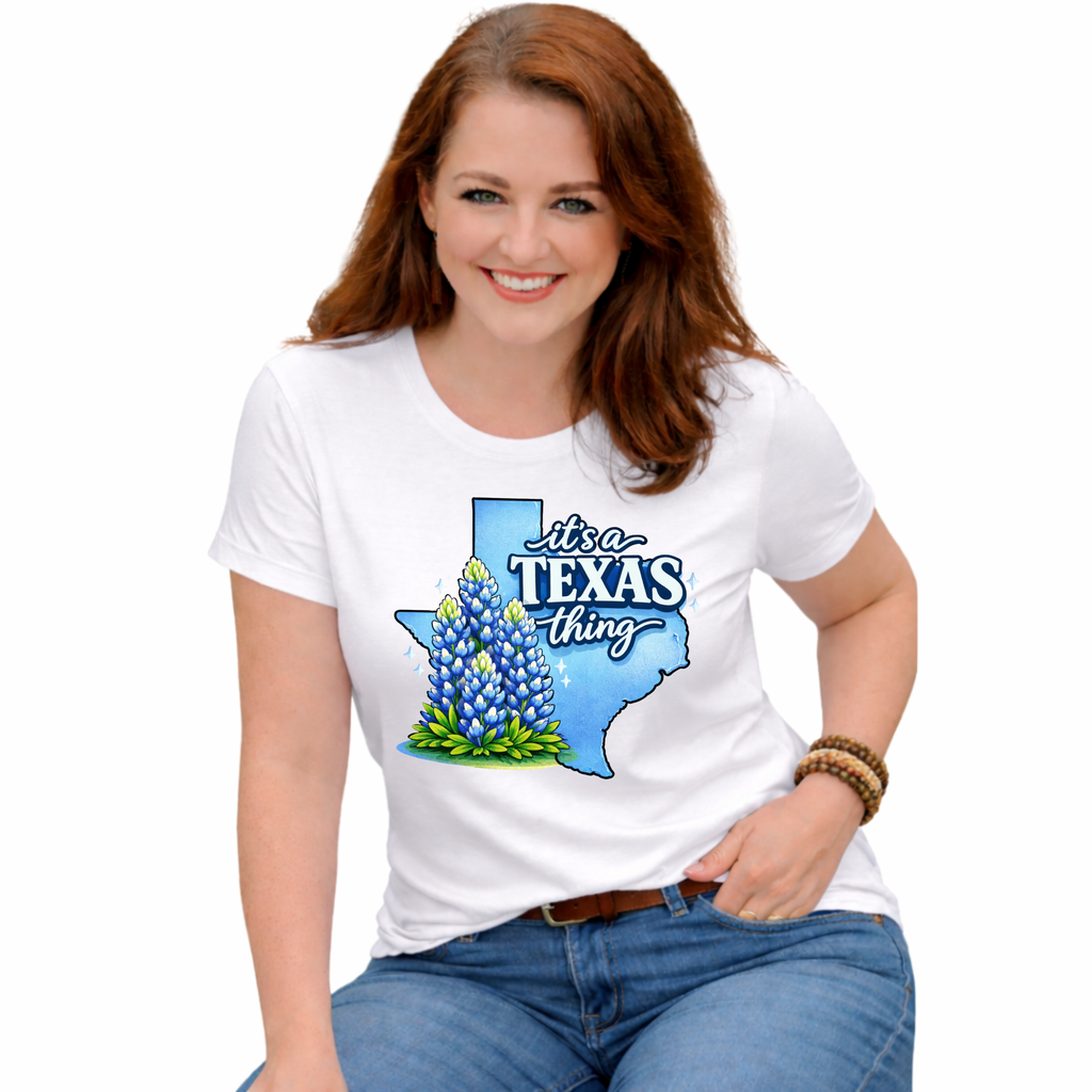 Texas Bluebonnet T‑Shirt | "It's a Texas Thing" State Pride Tee