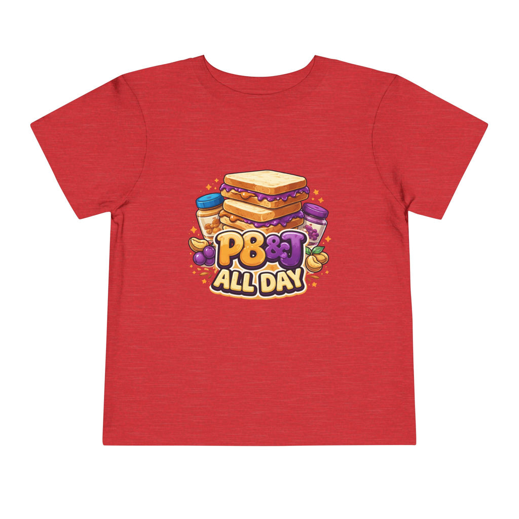 Toddler Tee - PB&J All Day Peanut Butter Sandwich Graphic
