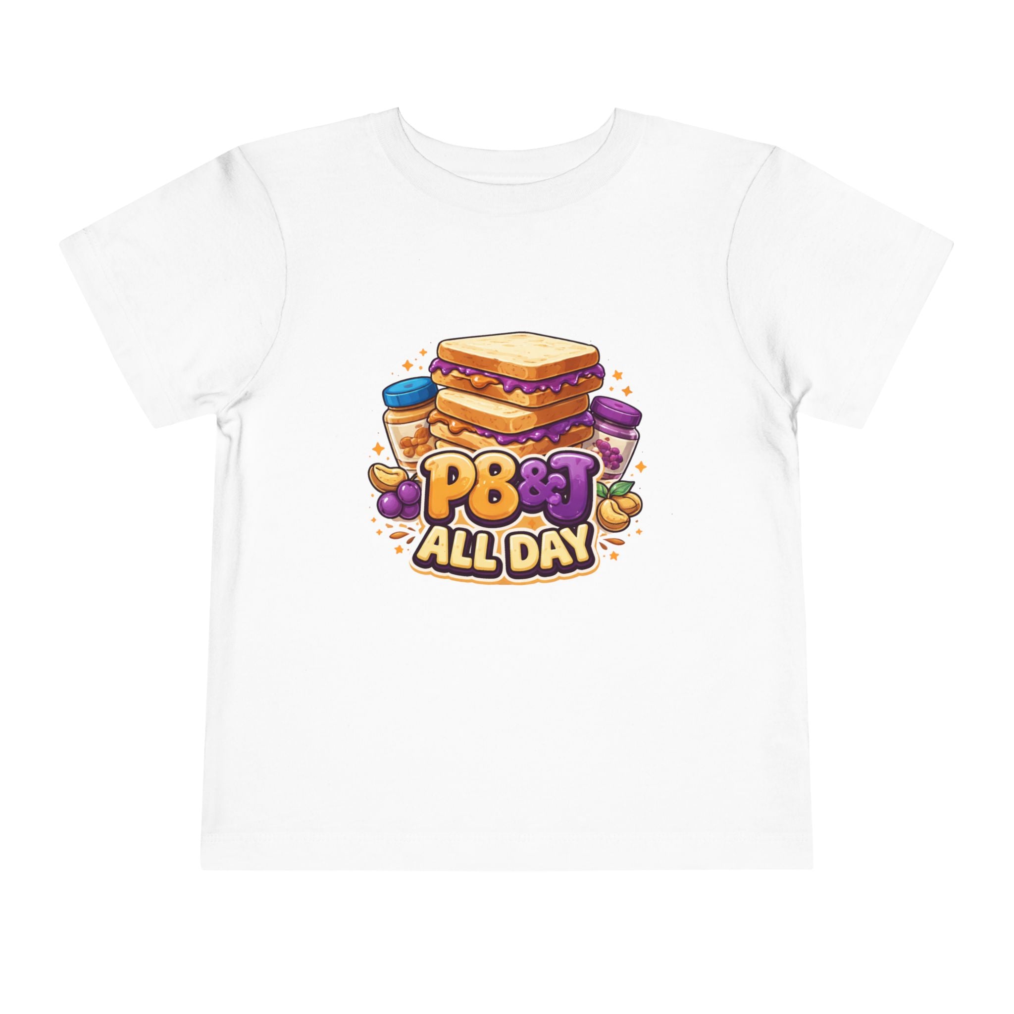 Toddler Tee - PB&J All Day Peanut Butter Sandwich Graphic