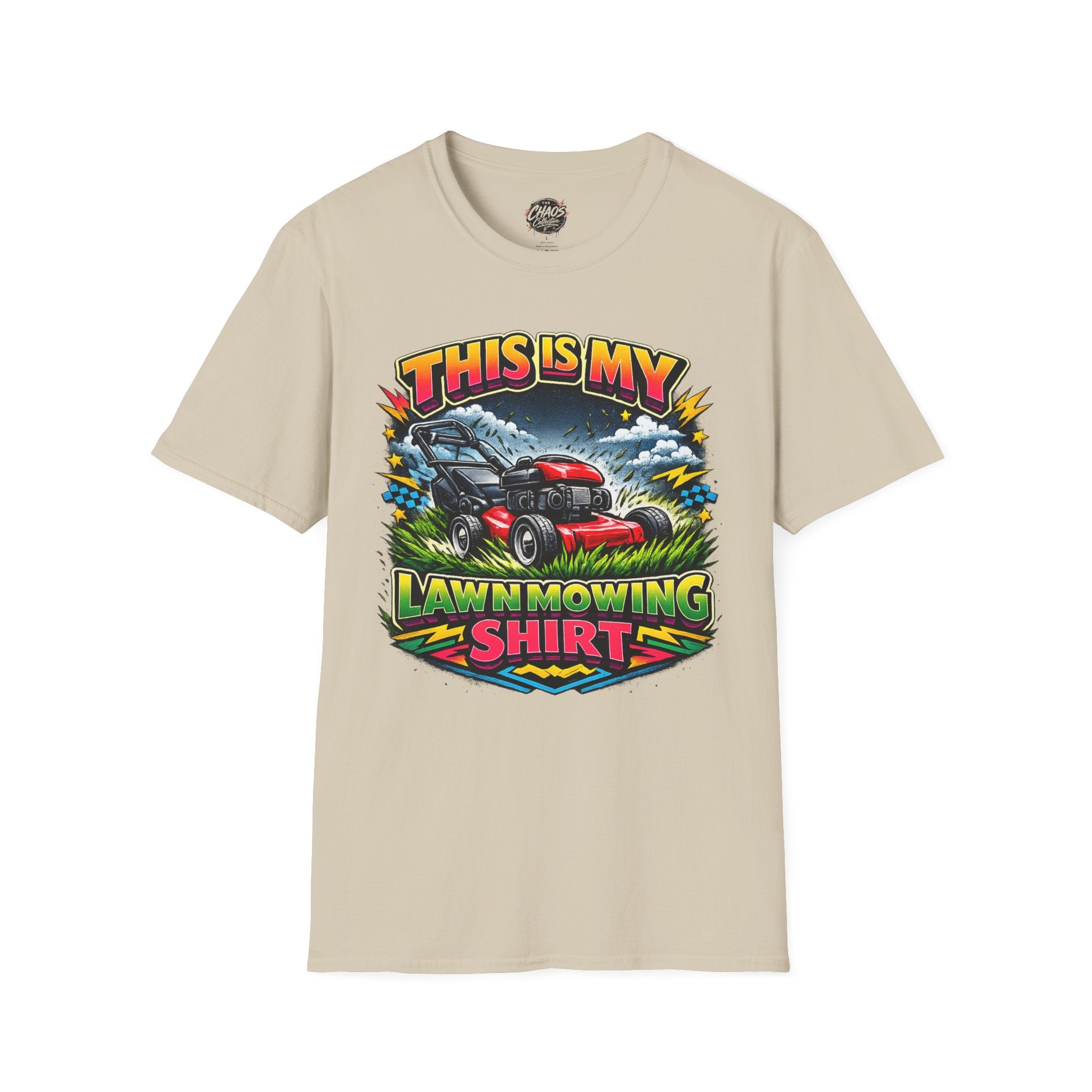 Lawn Mowing T-Shirt — "This Is My Lawn Mowing Shirt" Graphic Tee for Gardeners
