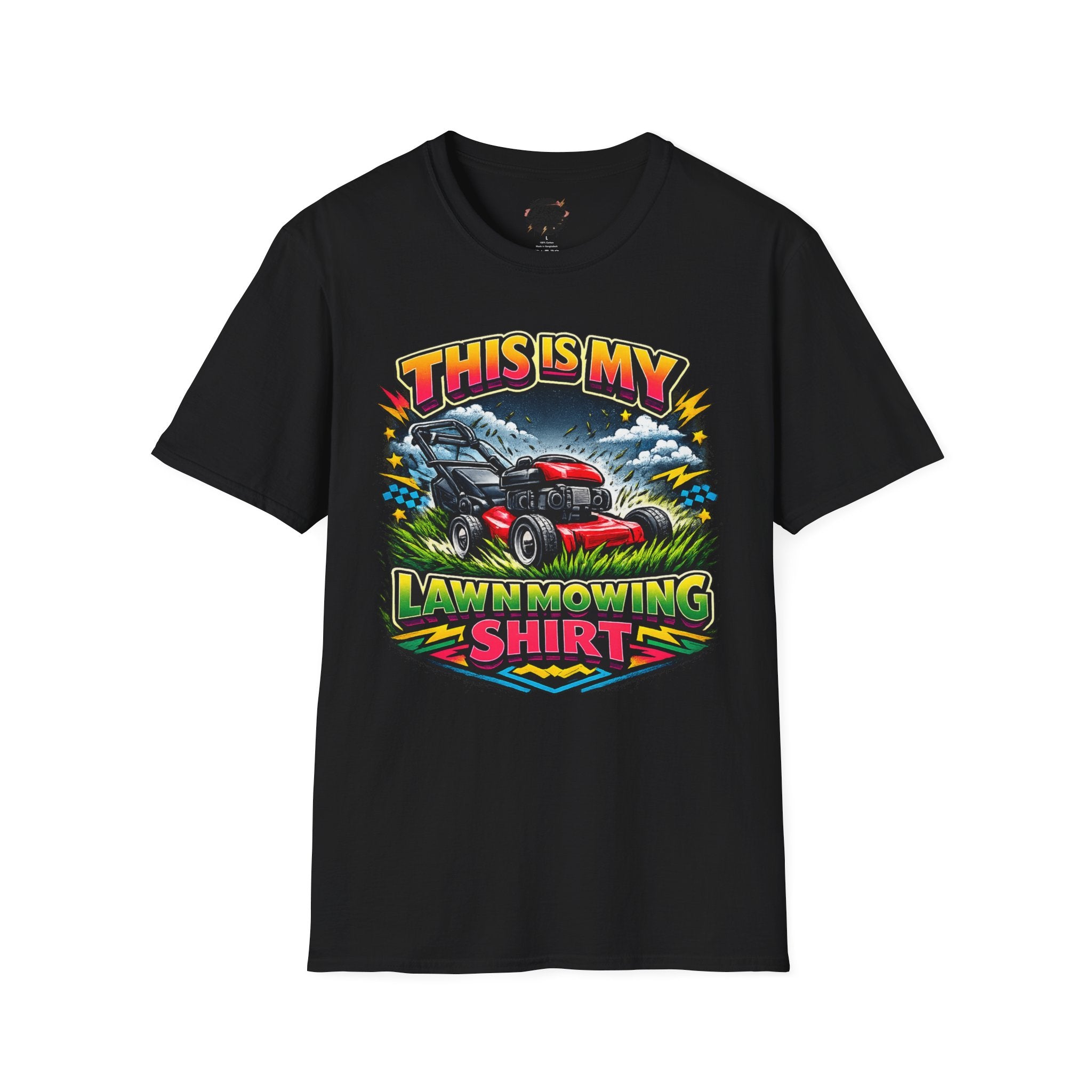 Lawn Mowing T-Shirt — "This Is My Lawn Mowing Shirt" Graphic Tee for Gardeners
