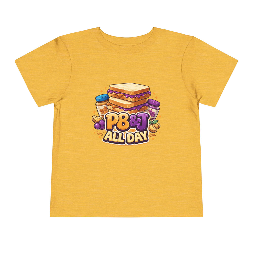 Toddler Tee - PB&J All Day Peanut Butter Sandwich Graphic