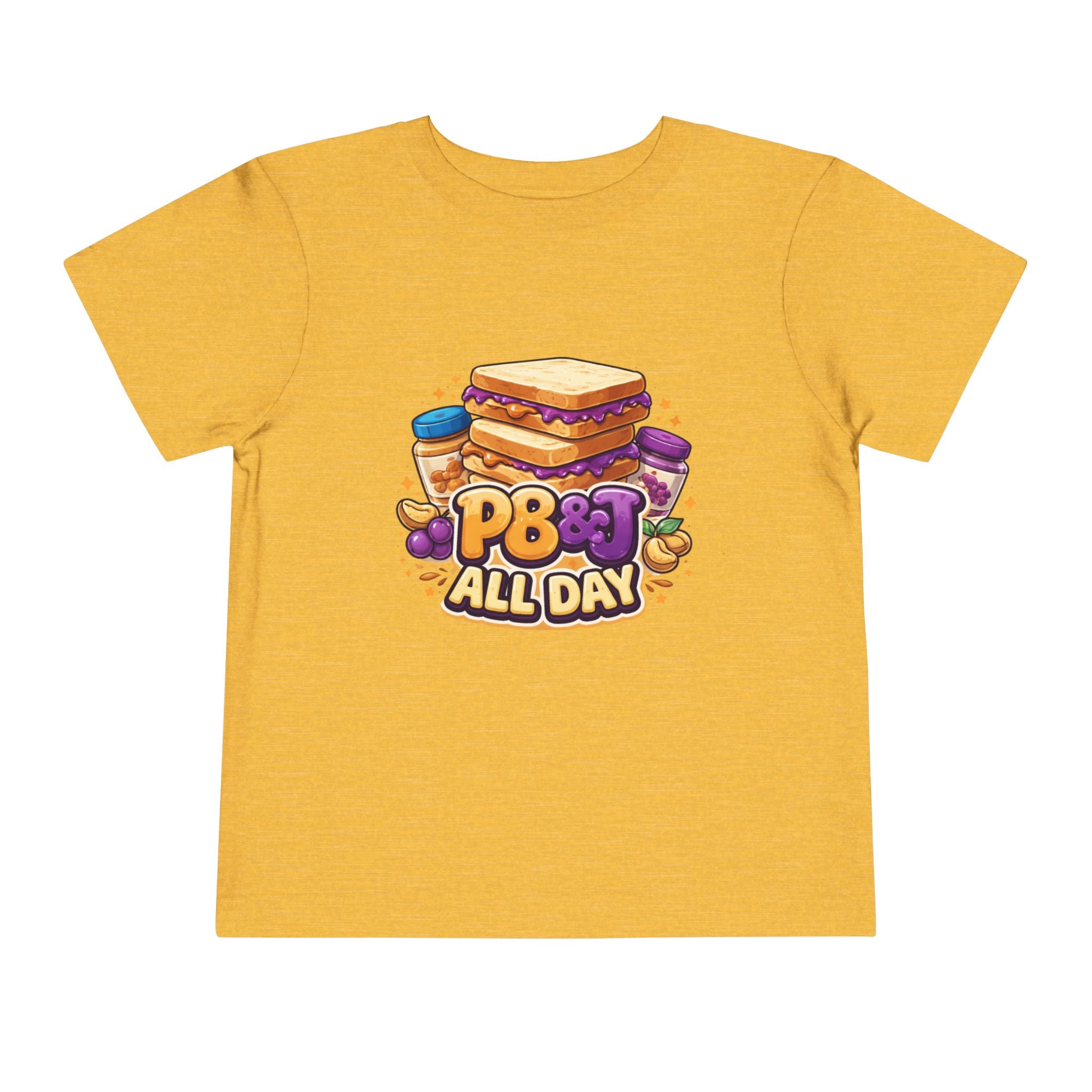 Toddler Tee - PB&J All Day Peanut Butter Sandwich Graphic