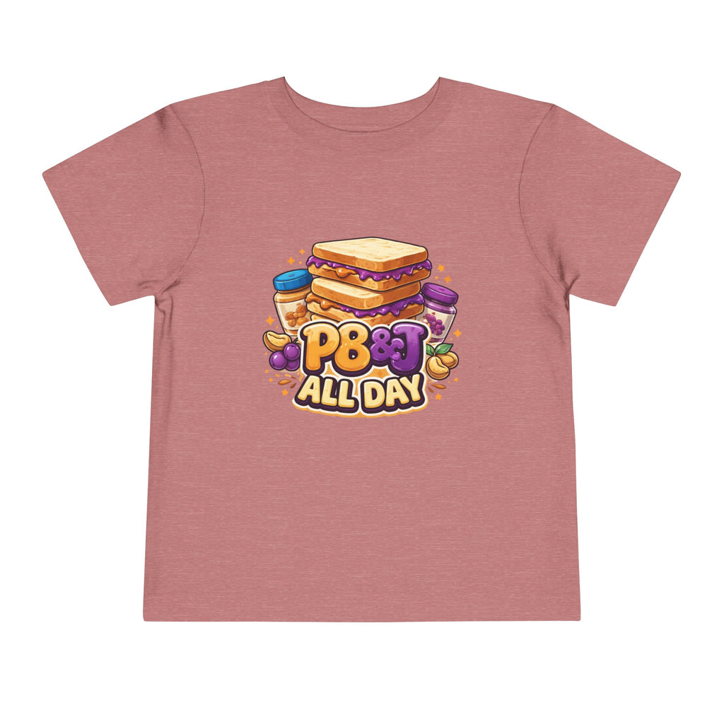 Toddler Tee - PB&J All Day Peanut Butter Sandwich Graphic