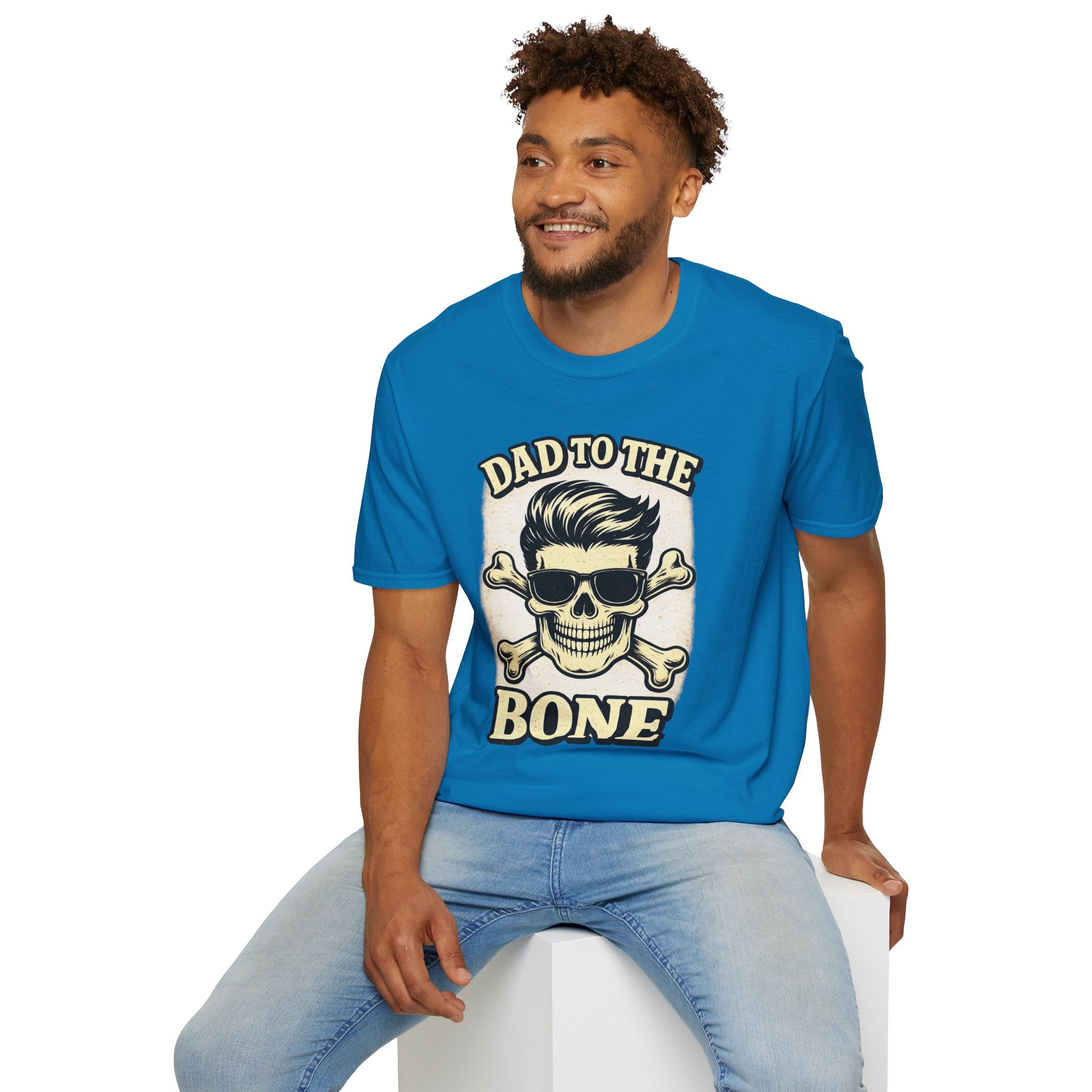 Dad To The Bone Shirt – Funny Dad Skull T-Shirt, Retro Dad Graphic Tee, Cool Dad Gift, Father’s Day Dad Shirt