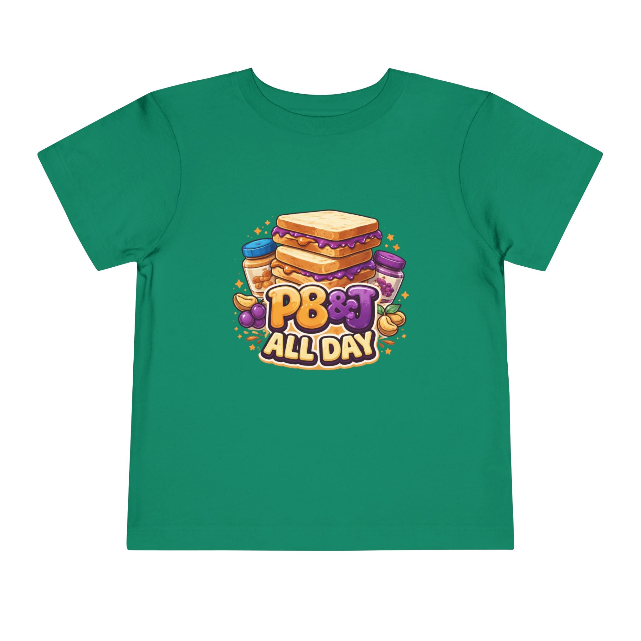 Toddler Tee - PB&J All Day Peanut Butter Sandwich Graphic